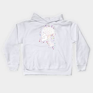 Skull and brain Kids Hoodie